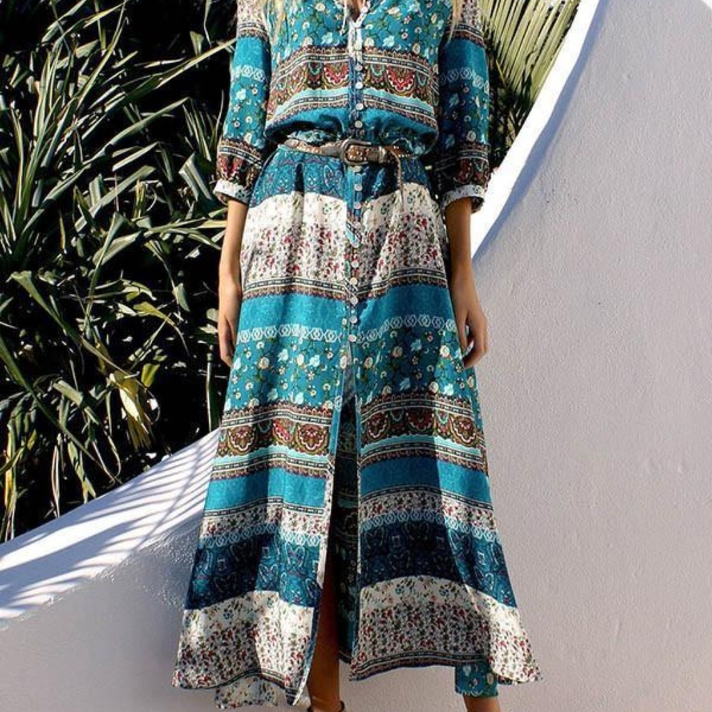 2021 Hot Pick -Boho Long Maxi Floral Dress - Picture 3 of 8